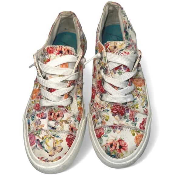 Blowfish White Floral Sneakers women’s 7 - Picture 2 of 7